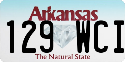 AR license plate 129WCI