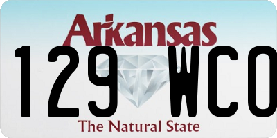 AR license plate 129WCO
