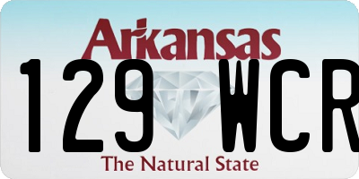 AR license plate 129WCR