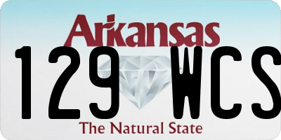 AR license plate 129WCS