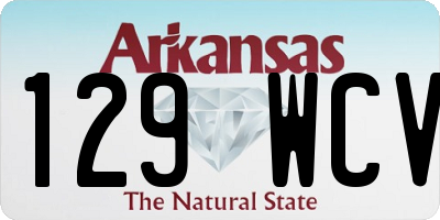 AR license plate 129WCV