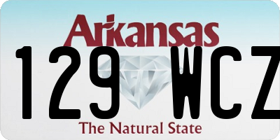 AR license plate 129WCZ