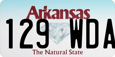 AR license plate 129WDA