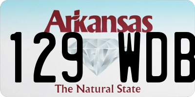 AR license plate 129WDB