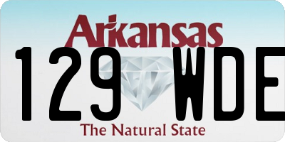 AR license plate 129WDE