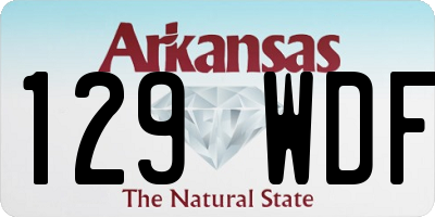 AR license plate 129WDF