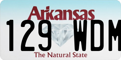 AR license plate 129WDM