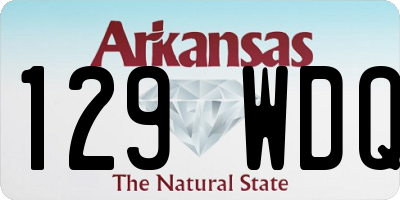 AR license plate 129WDQ