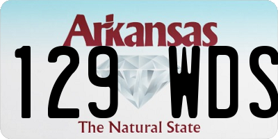 AR license plate 129WDS