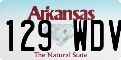 AR license plate 129WDV