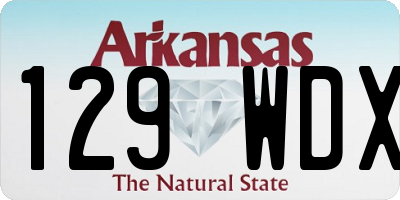 AR license plate 129WDX