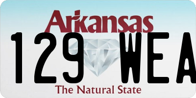 AR license plate 129WEA