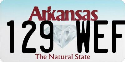 AR license plate 129WEF