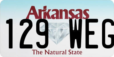 AR license plate 129WEG