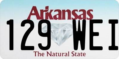 AR license plate 129WEI