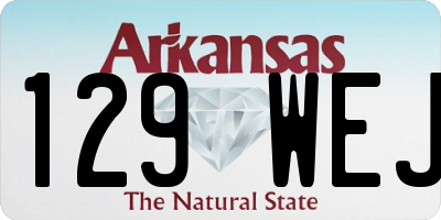 AR license plate 129WEJ