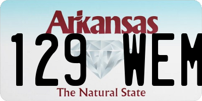 AR license plate 129WEM