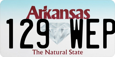 AR license plate 129WEP
