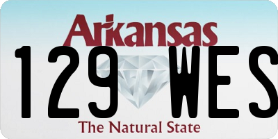 AR license plate 129WES