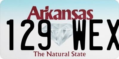 AR license plate 129WEX