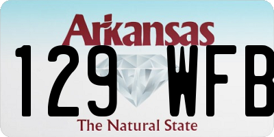 AR license plate 129WFB