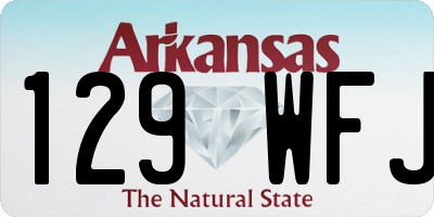 AR license plate 129WFJ
