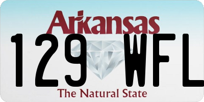 AR license plate 129WFL