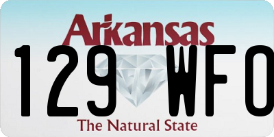 AR license plate 129WFO
