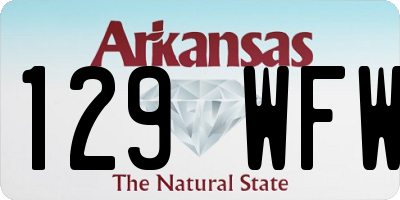 AR license plate 129WFW