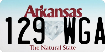 AR license plate 129WGA