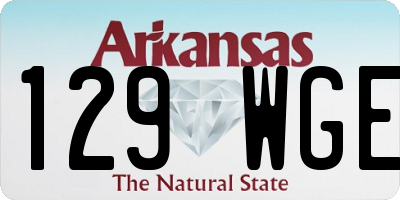 AR license plate 129WGE