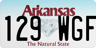 AR license plate 129WGF