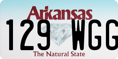 AR license plate 129WGG
