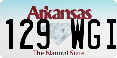 AR license plate 129WGI