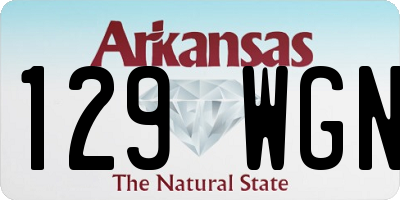 AR license plate 129WGN