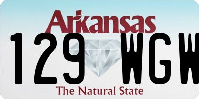 AR license plate 129WGW