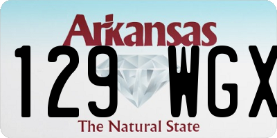 AR license plate 129WGX