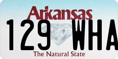 AR license plate 129WHA