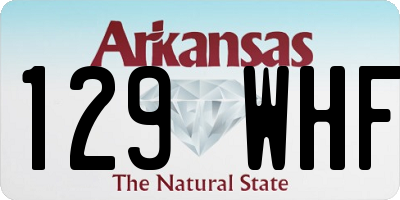 AR license plate 129WHF