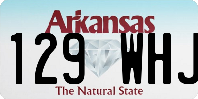 AR license plate 129WHJ