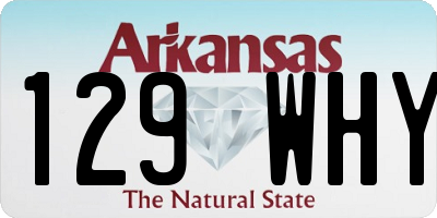 AR license plate 129WHY