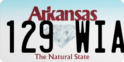 AR license plate 129WIA