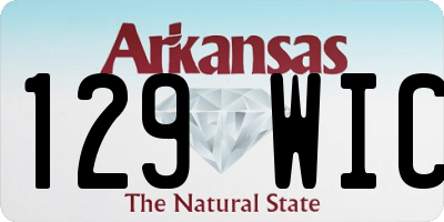 AR license plate 129WIC