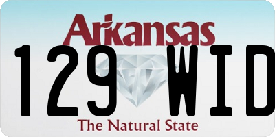 AR license plate 129WID