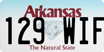 AR license plate 129WIF