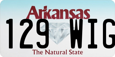AR license plate 129WIG