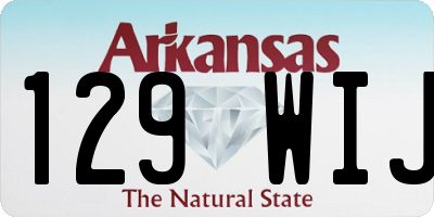 AR license plate 129WIJ