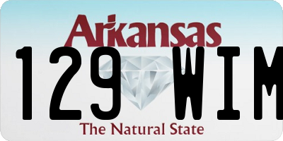 AR license plate 129WIM