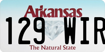 AR license plate 129WIR