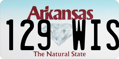 AR license plate 129WIS